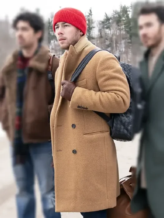 A Very Jonas Christmas Nick Jonas brown Wool Coat