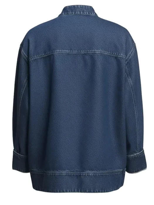 Adidas Blue Chinese Denim Jacket Back