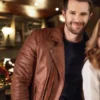 Alfie Bailey Christmas At Plumhill Manor brown Leather Jacket