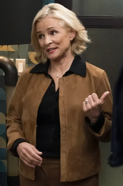 Amy Sedaris Elsbeth S03 Suede Jacket