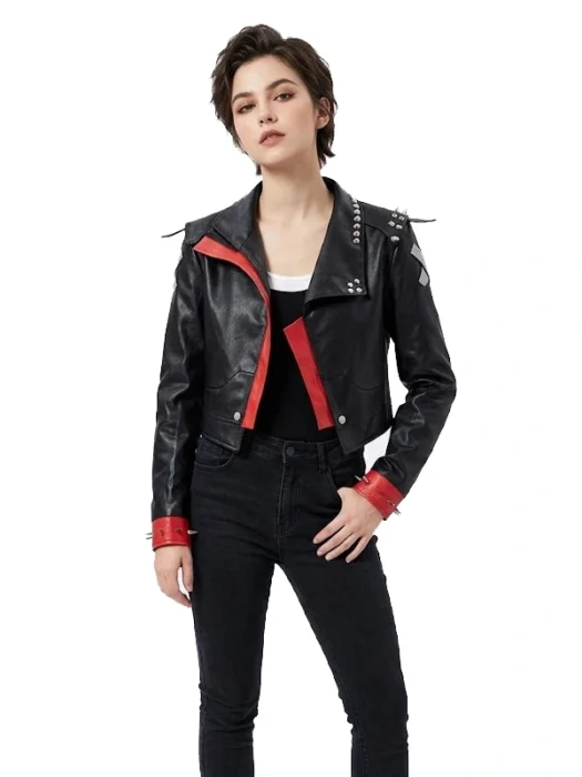 Arcane League of Legends 2 VI Black Studded Jacket