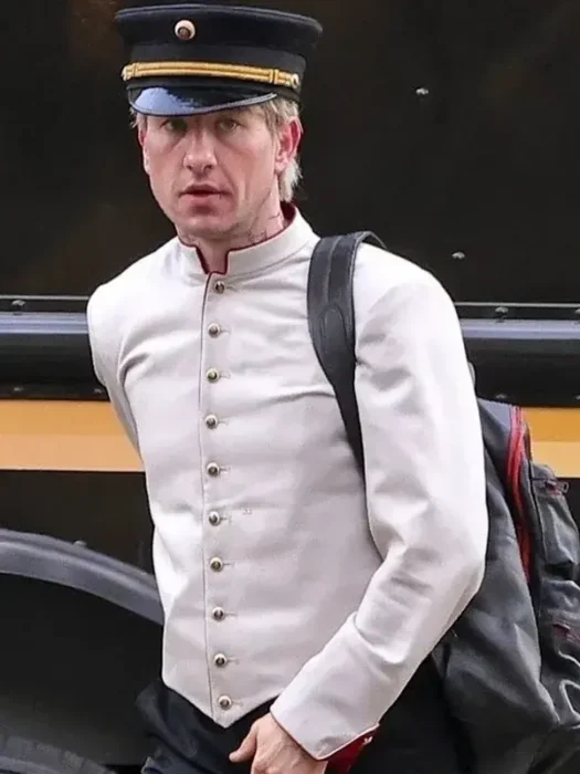 Barry Keoghan Crime 101 White cotton Jacket