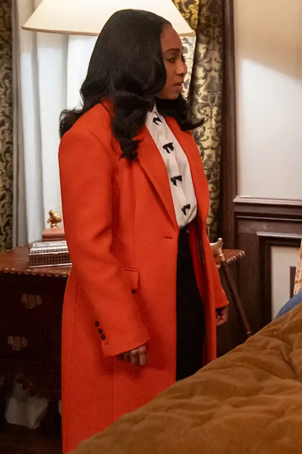Beauty in Black Taylor Polidore Orange wool Coat