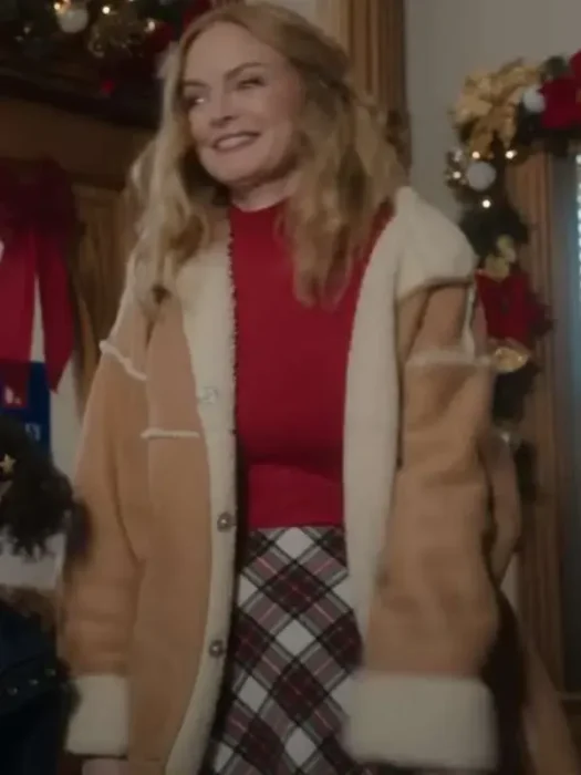 Best Christmas Ever Heather Graham brown Leather Jacket