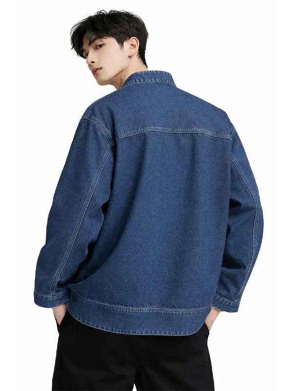 Blue Denim Adidas Chinese Jacket