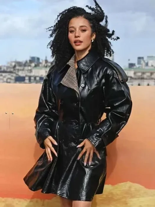 Chase Infiniti One Battle After Another Leather black Coat