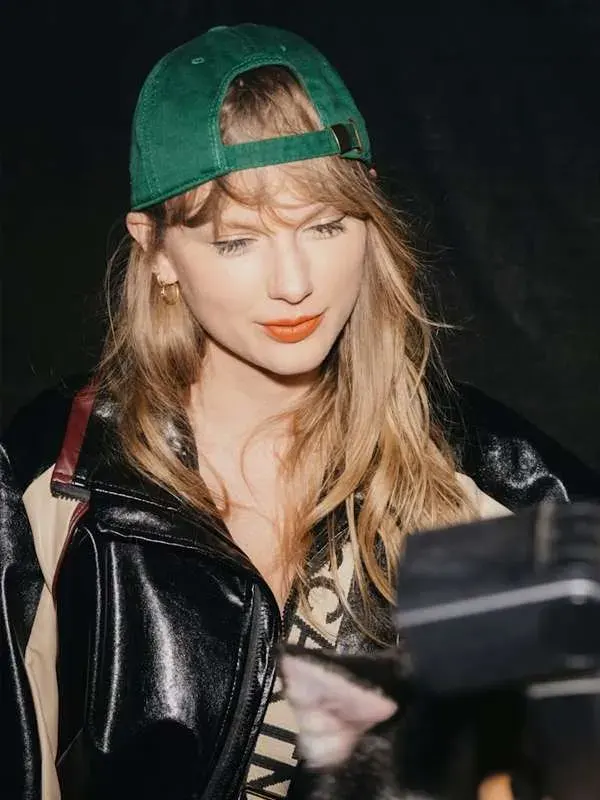 Coachella 2024 Taylor Swift black Leather Jacket