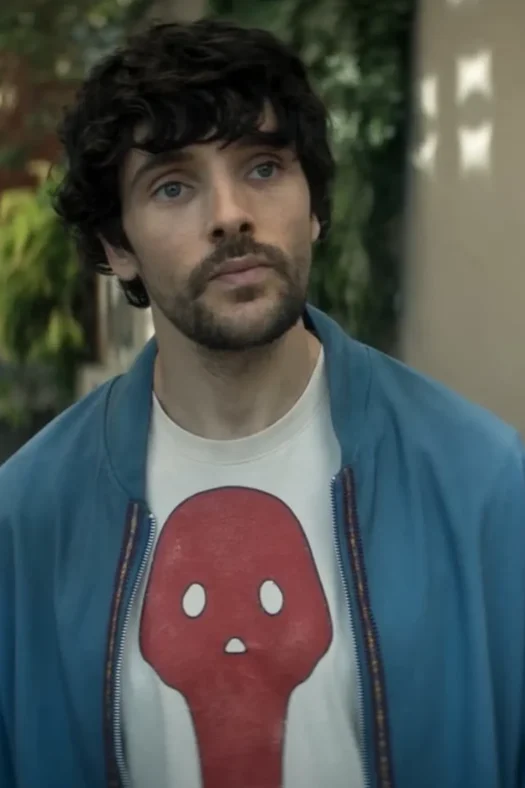 Colin Morgan The Sandman blue Bomber Jacket