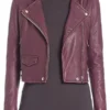 Electric Bloom 2025 Symera Jackson Purple Leather Jacket
