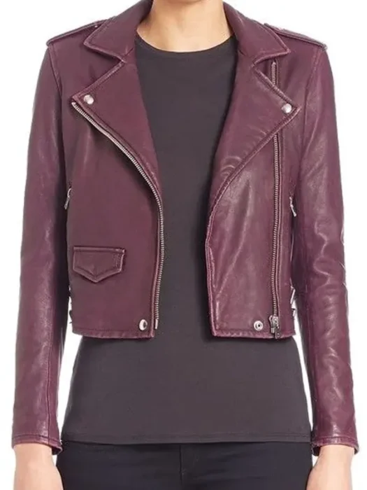 Electric Bloom 2025 Symera Jackson Purple Leather Jacket