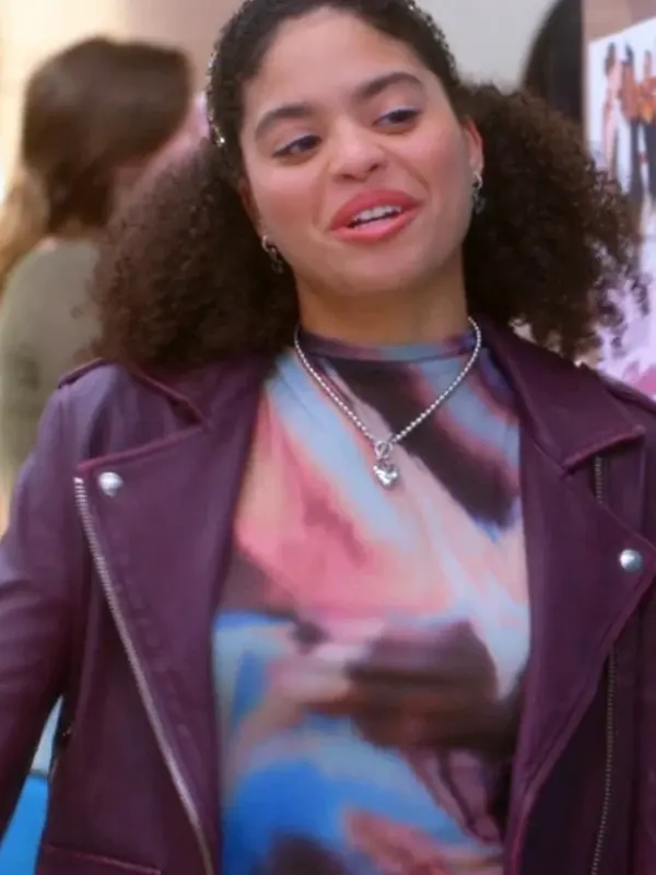 Electric Bloom Symera Jackson Purple Leather Jacket