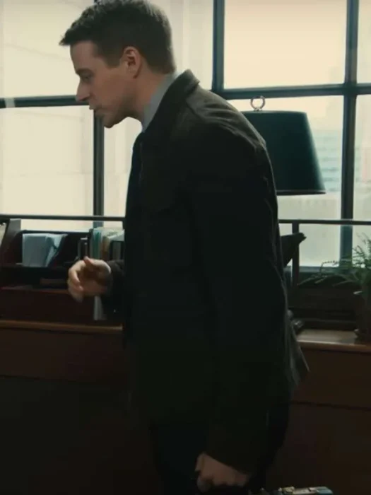 Ella McCay Jack Lowden cotton Brown Jacket