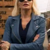 Ellen Barkin Animal Kingdom Leather blue Jacket