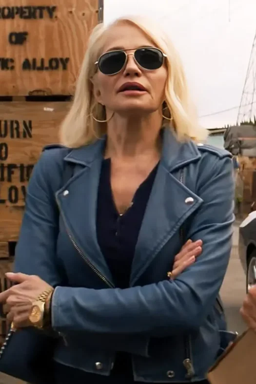 Ellen Barkin Animal Kingdom Leather blue Jacket