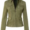 Elsbeth S03 Amy Sedaris Suede Leather Jacket