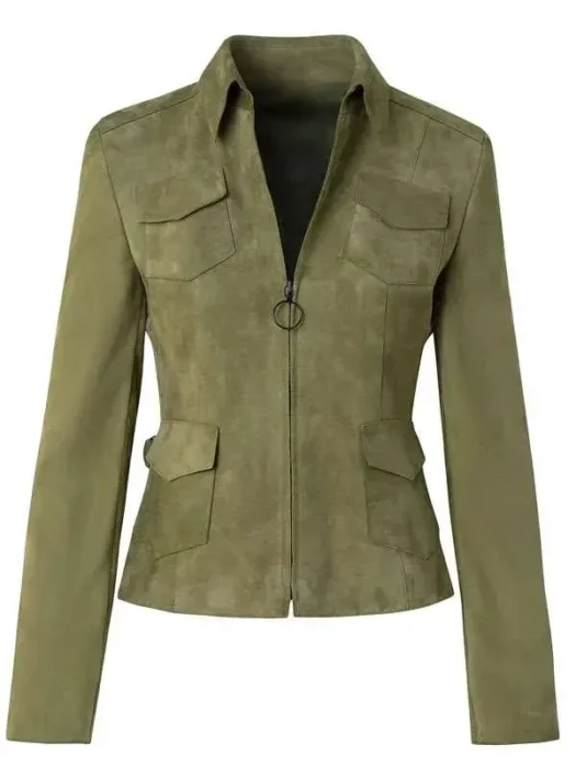 Elsbeth S03 Amy Sedaris Suede Leather Jacket