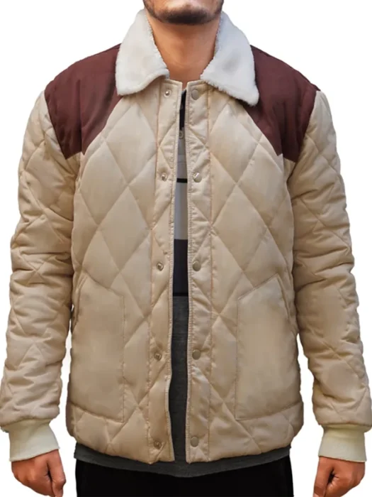 Emily in Paris Gabriel Beige Quilted Jacket