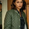 Hightown Monica Raymund Green Quilted Jacket