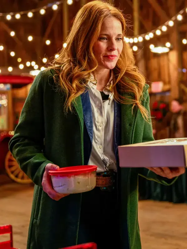 Katie Leclerc A Cherry Pie Christmas Green Coat