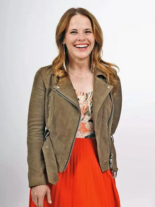 Katie Leclerc A Cherry Pie Christmas Leather Jacket