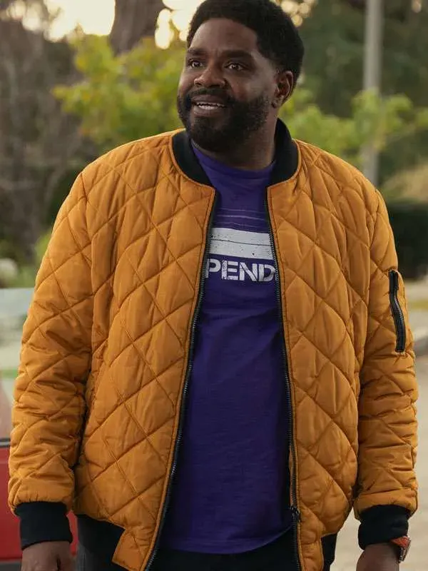 Loot S03 Ron Funches Quilted Bomber Jacket