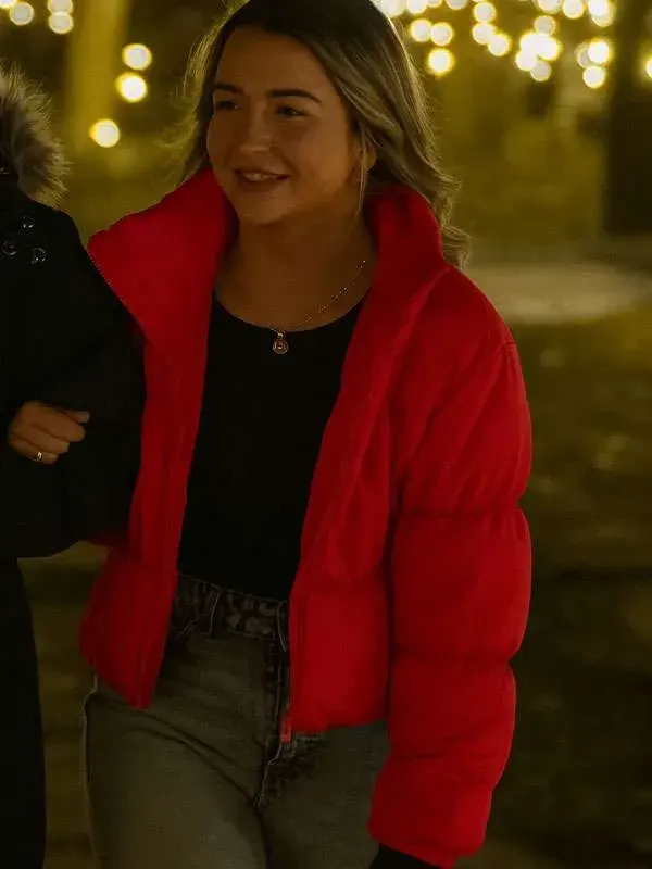 Love Is Blind Taylor Haag Red Puffer Jacket