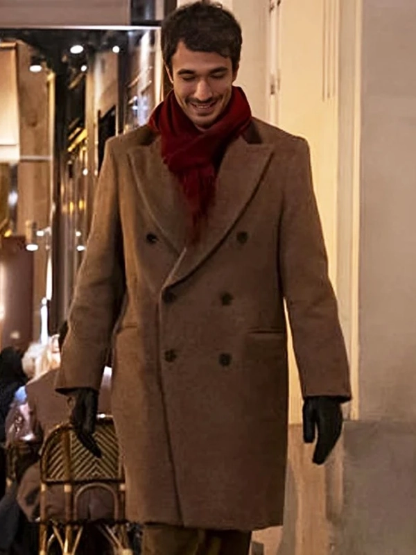 Marcello Emily in Paris Brown Wool long Coat