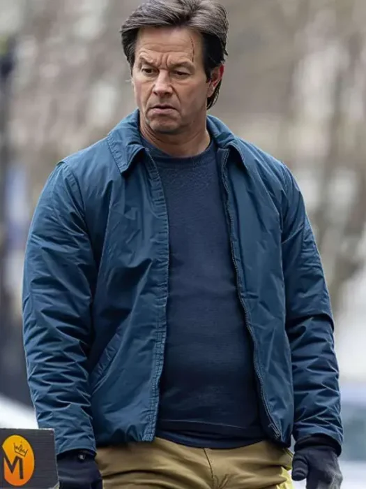 Mark Wahlberg The Family Plan 2 Blue Jacket