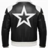 Marty Supreme Black and White Leather Jacket Back