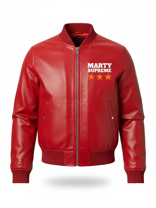 Marty Supreme Bomber Leather Jacket
