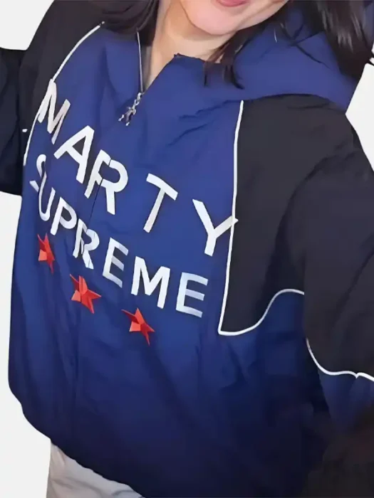 Marty Supreme Hooded Blue Jacket