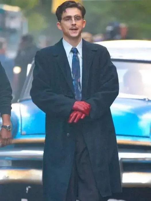 Marty Supreme Timothée Chalamet black wool Coat