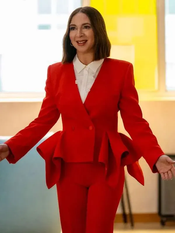 Maya Rudolph Loot S03 Red Peplum Blazer