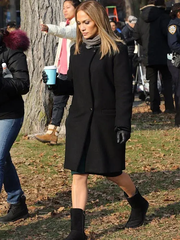 Maya second act Black Wool Long Coat