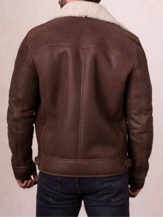 Men Brown Sheepskin Jacket