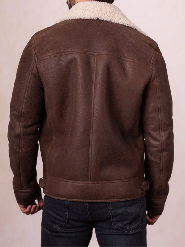 Men Brown Sheepskin Jacket