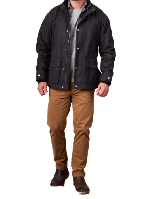 Men Coniston Field Black Jacket