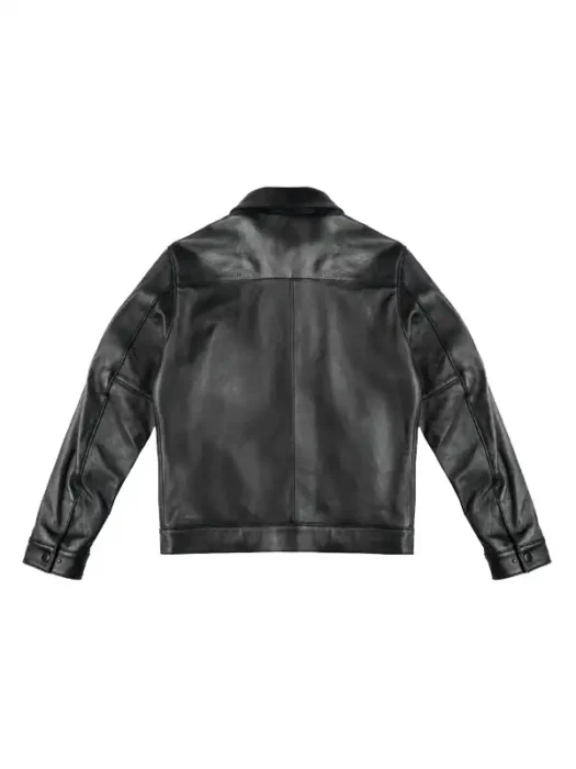 Men Keanu black Leather Jacket