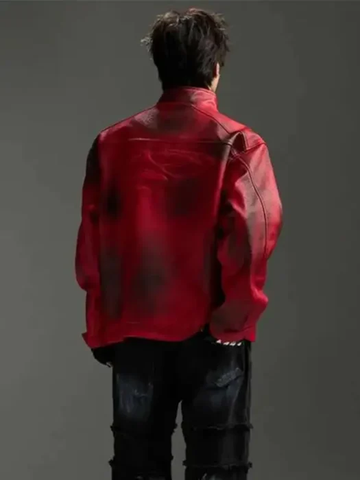 Men Retro Luxury Vintage Leather Jacket Back