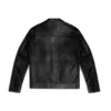 Men Roadster matte black Leather Jacket