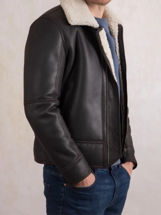 Men Tigermoth Shearling Aviator Jacket