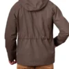 Mens Angletarn Hooded Khaki Jacket Back