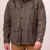 Mens Angletarn Khaki Hooded Jacket