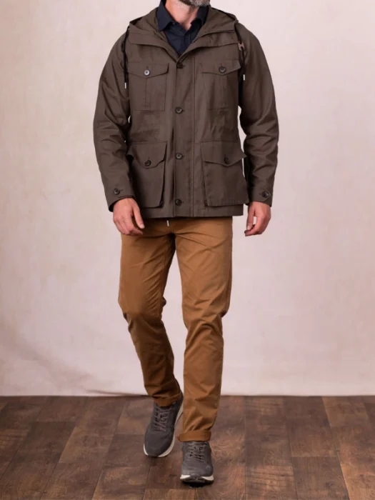 Mens Angletarn Khaki Hooded style Jacket
