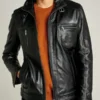 Men's Black Genuine Biker Jacket