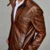 Men's Brown Genuine Leather Jacket