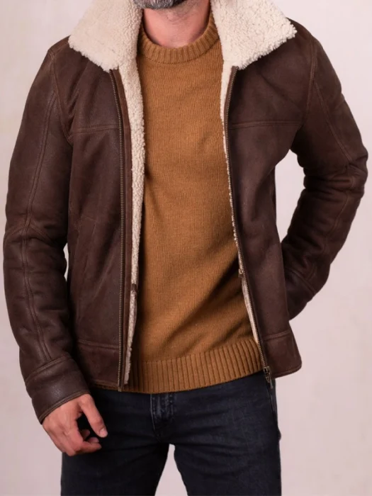 Mens Brown Sheepskin Jacket