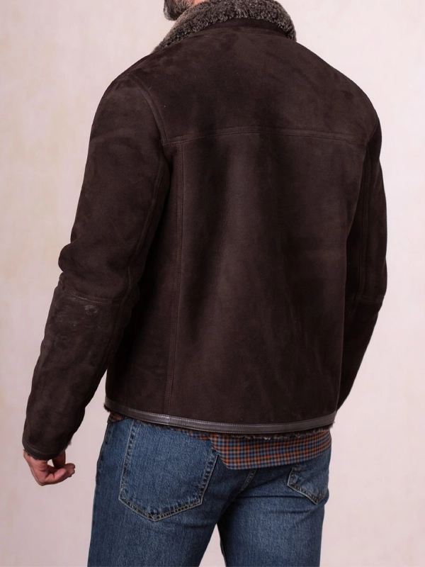 Mens Buccaneer Brown Sheepskin suede Jacket