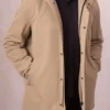 Mens Derwent Beige Hooded Raincoat