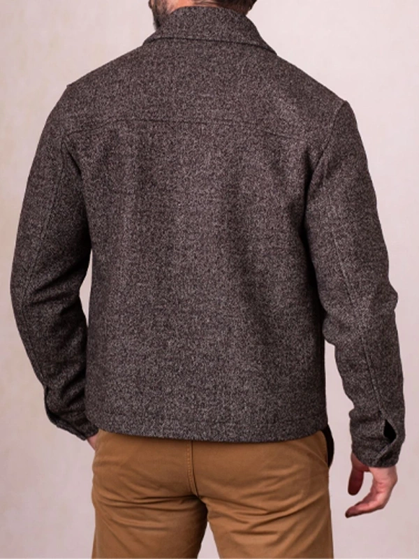 Mens Ennerdale Brown Wool Jacket Back